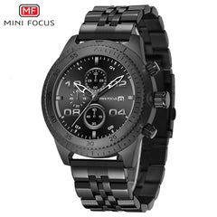 MINI FOCUS Wrist Watch Men Sports Watches Mens 2019 Stainless Steel Quartz Watch Military Top Brand Luxury Chronograph Calendar