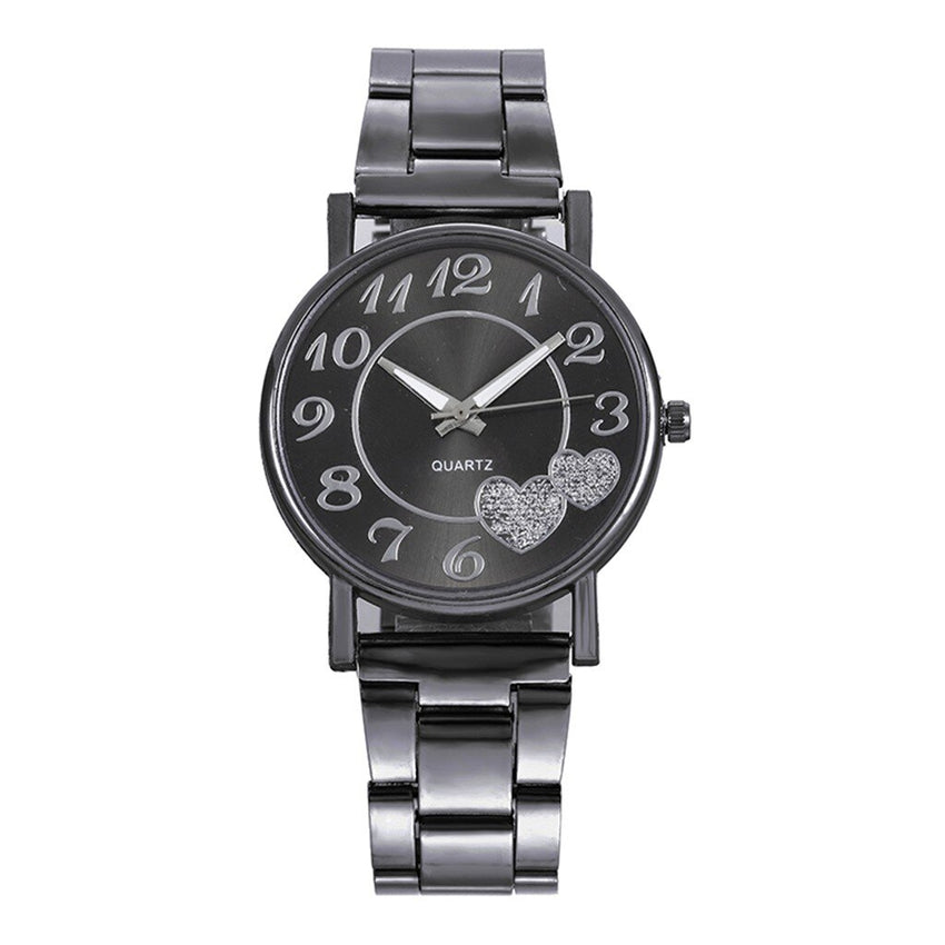2019 Love Women Watches Simple Dial Quartz Wristwatches Fashion Ladies Female Rose Gold Alloy Strap Clock Dress Zegarek Damski X