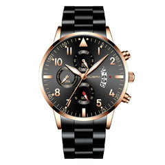 NEW Men's Watch Simple Busine Design Alloy Band Analog Quartz Wristwatch Rose Gold Men Watches Male Clock Hot Relogio Masculino