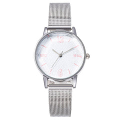 Woman's Watch Fashion Quartz Wristwatches Sport Mesh Belt Band Casual Ladies Watches Couple Love Sign Reloj Mujer Dress Gift New
