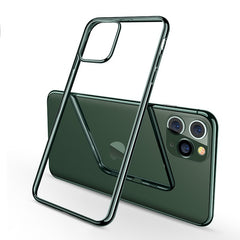 Midnight Green Plating Case for iPhone 11 Pro Max Luxury Soft Silicone Transparent Phone Case for iPhone 11 X XR XS Max 8 7 6 6s