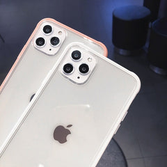 Shockproof Silicone Bumper Frame Transparent Phone Case For iPhone 11 X XS XR XS Max 8 7 6 6S Plus Clear protection Back Cover