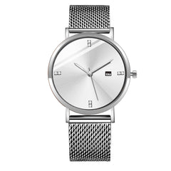 SOXY Brand Luxury Men's Watch Quartz with Rhinestone Date Simple Dial Stainless Steel Strap Male Clock Erkek Kol Saati