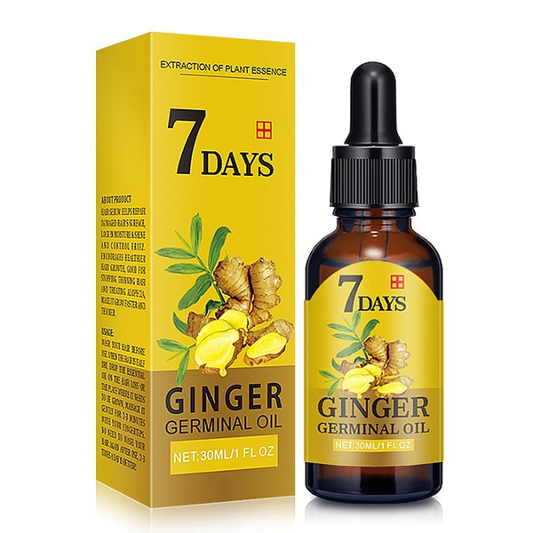 New Arrive 7 Day Ginger Germinal Serum Essence Oil 30ML Natural Hair Loss Treatement Effective Fast Growth Hair Care S1