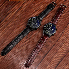 Men's Watches Classic Casual Luminous With Calendar Luxury Leather Watch Male Quartz Wristwatch relogio masculino saati hours