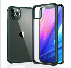 Transparent Acrylic Case For iPhone 11 Pro Max XS XR X knockproof Silicone Bumper Clear Back Strength Cover For iPhone 7 8 Plus