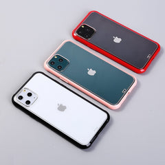 Matte Transparent Phone Case For iPhone 11Pro Max XR X XS Max 8 7 6 6SPlus Silicone Frame Anti shock Acrylic Clear Hard PC Cover