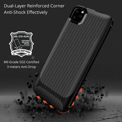 Fashion Stripe Carbon Fiber Phone Case For iPhone 11 Pro Max XR XS Max 8 7 6 6S Plus Slim Vintage Hard PC Shockproof back Cover