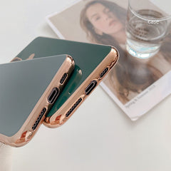Electroplated love heart Phone Case For iPhone 11 11Pro Max XR XS X XS Max 7 8 6 6S Plus Shockproof Protective Back Cover Conque