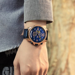 MINI FOCUS Chronograph Watch Men Sports Watches Mens 2019 Quartz Wristwatch Luxury Brand Business Stainless Steel Clock Male Hot
