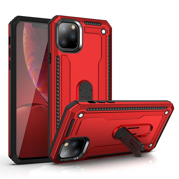 Luxury 360 Full Protect Texture Rotation bracket  Phone Case for iPhone 11 Pro XS MAX XR X 6 6S 7 8 Plus Hard Shockproof Cover