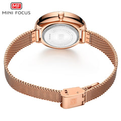 MINIFOCUS Thin Simple Quartz Watch Women Clock Mechanism Womens Watches Top Brand Luxury Women's Casual Dress Relogio Feminino