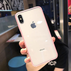 Shockproof Silicone Bumper Frame Transparent Phone Case For iPhone X XS XR XS Max 8 7 6 6S Plus Clear protection Back Cover