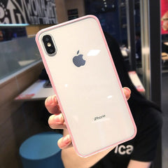 Shockproof Silicone Bumper Frame Transparent Phone Case For iPhone X XS XR XS Max 8 7 6 6S Plus Clear protection Back Cover