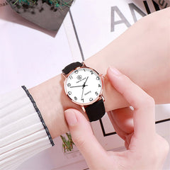 Luxury Women Watches Love Pattern Dial Quartz Wristwatches Ladies Business Leather Strap Female Clock Dress Montre Femme@50