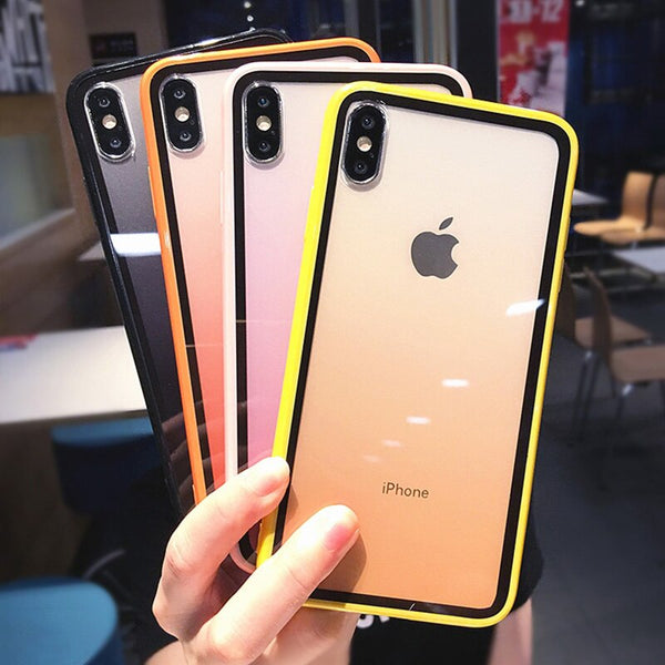 Shockproof Bumper Transparent Silicone Frame Phone Case For iPhone 11Pro MAX X XR XS Max 8 7 6 6S Plus protection Back Cover