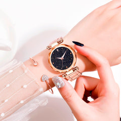 Hot Trend Women Watches Starry Sky Dial Business Alloy Strap  Ladies Quartz Wristwatch Cassic Gift Clock Zegarki Damskie@50