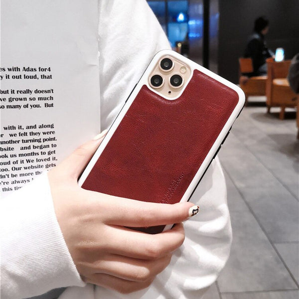 Vintage Leather Case For iPhone 11 11 Pro Max XR X XS Max 8 7 Plus 6 6s Plus Ultra-thin Shockproof Back Cover For iphone 11 Pro