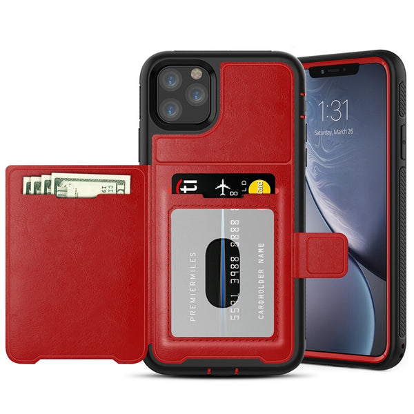 Luxury Magnetic Flip Wallet Case For iPhone 11 Pro XS Max XR X 6 6S 7 8 Plus Cases Hybrid Tough Armor Slide Card Holder Cover