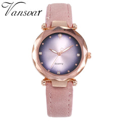 Luxury Women Watches Dot Irregular Dial Ladies Quartz Wristwatch Solid Color Leather Strap Business Style Clock Montre Femme@50