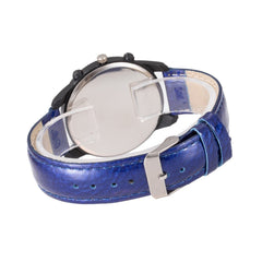 Fashion Women Watches Design Leather Strap Ladies Analog Quartz Wristwatch Blue Glass Gemstone Dial Clock Zegarki Damskie@50
