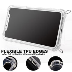 Transparent Soft TPU Cell Phone Case With Lanyard Necklace Shoulder Neck Strap Rope Cord for iphone 11 6 7 8 plus x xs xr xs max
