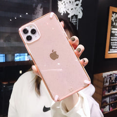 Shockproof Glitter Clear Phone Case for iPhone Xr Xs Max X 7 8 Soft TPU Transparent Back Cases for iPhone 11 11 Pro Max 7 8 Plus