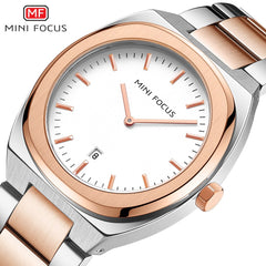 MINI FOCUS Mens Watches Top Brand Luxury Fashion Simple Wrist Watch Men Waterproof Golden Stainless Steel Watch Wrist Calendar