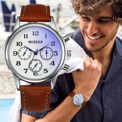 Men's Watch Leather Sport 2019 Fashion Men Watches Top Brand Luxury WristWatch Clock Relogio Masculino Unisex Couple