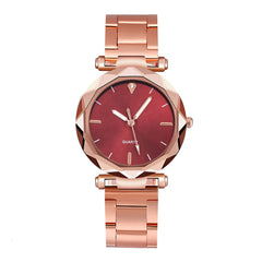 Hot Watches Women Romantic Rose Gold Alloy Strap Clock Ladies Female Rhinestone Casual Quartz Wristwatches Gift Dress Bayan Saat