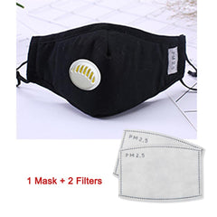 PM2.5 Anti Pollution Mask Dust Respirator Washable Reusable Masks With Valve Filter Cotton Unisex Mouth Muffle