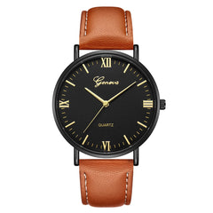 Fashion Men Watches Case Synthetic Leather Belt Analog Quartz Sport Watch mens Watches Top Brand Business Clock Masculino Reloj