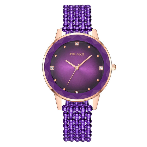 New Women Watches Stainless Steel Rhinestone Watch Unique Simple Watches Casual Quartz Wristwatches Clock Relojes Para Mujer*M