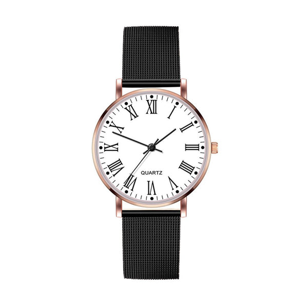 NEW Women's Watches Golden Border Thin Dial Ladies Fashion Analog Quartz Wristwatch Mesh Strap Clock Casual Dress Montre Femme@5