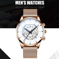 Reloj Hombre 2020 Luxury Men's Fashion Business Calendar Watches Men casual Stainless Steel Mesh Belt Analog Quartz Watch