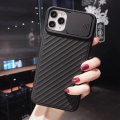 Camera protection Phone Case For iPhone 11 Pro Max XR X XS Max 7 8 6 6s Plus slide Soft Silicone Texture Shockproof Matte Cover