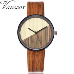 Women Watches Lovers' Wood Dial Men Watch Leather Band Handmade Analog Quartz Wristwatch Couple Gift Clock Erkek Kol Saati*M