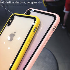 Rainbow Gradient Phone Cases For iphone 11 XS Max X XR XS 6 6s 7 8 Plus Acrylic Transparent Protective Cover For iPhone 11 Pro