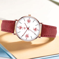 Woman's Watch Fashion Simple Flower Quartz Wristwatches Sport Leather Band Casual Ladies Watches Women Gift Clock Reloj Mujer *5