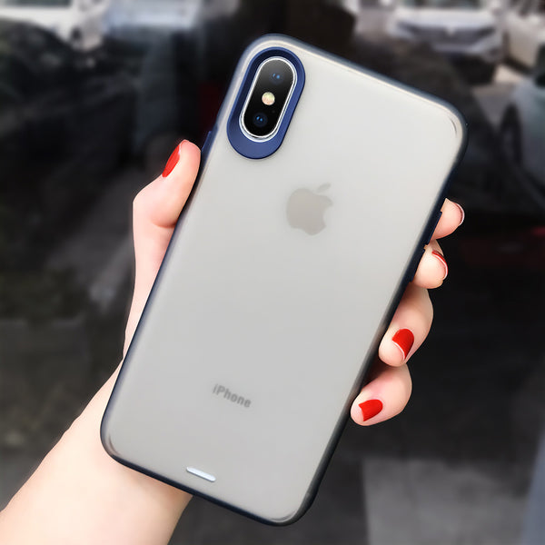 Anti-knock Armor Case For iPhone 11 Pro Max X XS Max XR Matte Transparent Case Back Cover For iPhone 7 8 Plus Silicone Cases
