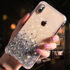 Luxury Bling Glitter Phone Case For iPhone 11 Pro X XS Max XR Soft Silicon Cover For iPhone 7 8 6 6S Plus Transparent Cases Capa