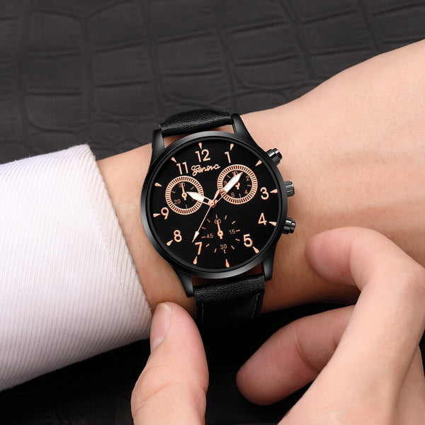 Fashion  Casual Military Sport Leather Quartz Analog Men's Wrist Watch Men Watches Clock Relogio Masculino Montre Homme