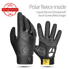 CoolChange Windproof Cycling Gloves Full Finger Sport Riding MTB Bike Gloves Touch Screen Winter Autumn Bicycle Gloves Man Woman