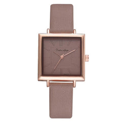 Women Watch Modern Fashion Square Dial Casual Quartz Wristwatch High Quality Soild Color Leather Gift For Female 2019 NEW@50