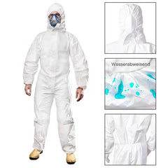 Professional Protective  Clothing Non-woven Isolation Suit Set Disposable Antistatic Workwear Dust Anti-virus In stock