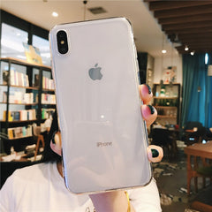 TIKITAKA For iPhone 7 Phone Case Clear Solid Candy Color For iPhone 11Pro XS Max 6 6s 7 8 Plus X XR Soft TPU Silicone Back Cover