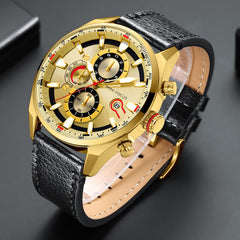 MINI FOCUS Top Brand Sport Watch For Men Luxury Casual Men Watches Fashion Leather Quartz Wrist Watch Men Waterproof Chronograph