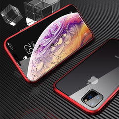Magnetic Adsorption Metal Case For iPhone 11 Pro XR X XS Max 6 7 8 Plus Double Sided Tempered Glass Full Protective Phone Cover