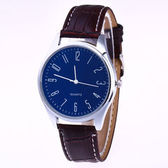 Fashion Men's Watches Simple Letters Casual Leather Waterproof Quartz Wristwatches Man Clock Montre Homme