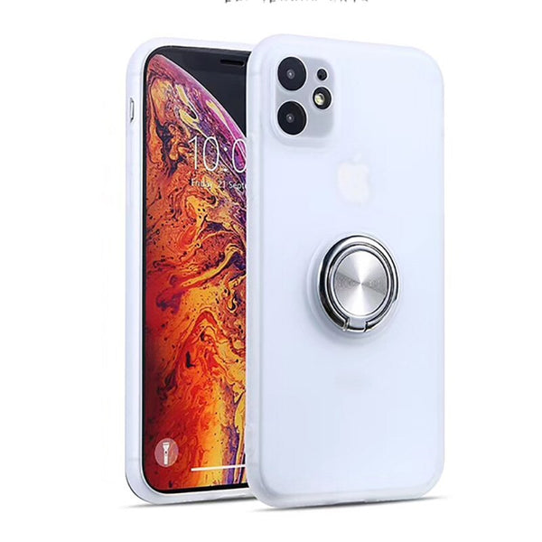 Magnetic Ring Holder Phone Cases For iPhone 11 11Pro Max X XR XS Max 11 8 7 6 6S Plus Silicone Bumper Transparent Matte Cases